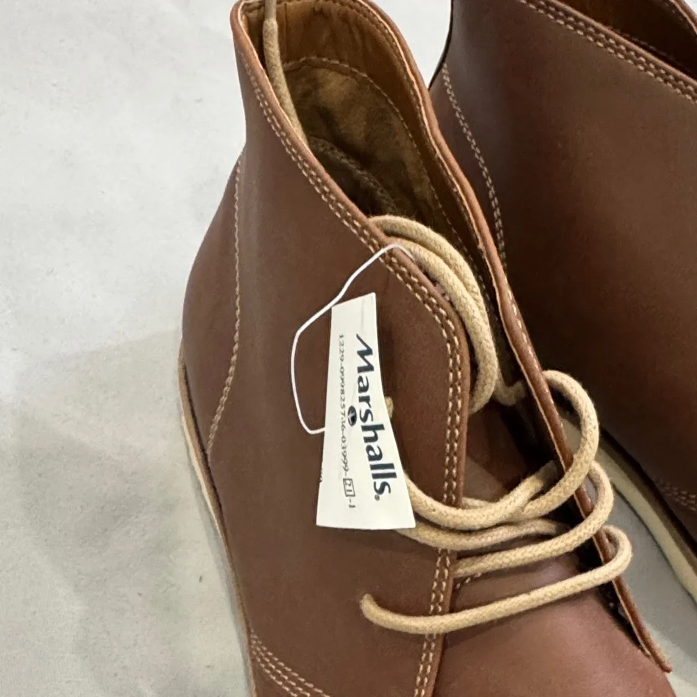 NWT ALDO Men’s Brown Leather Chukka Boots Size 10 Lace Up